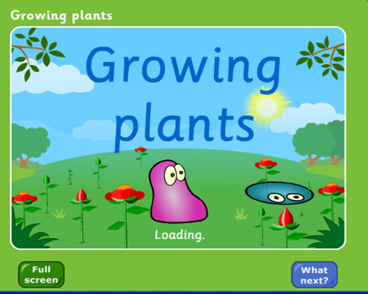 http://www.bbc.co.uk/schools/scienceclips/ages/5_6/growing_plants.shtml